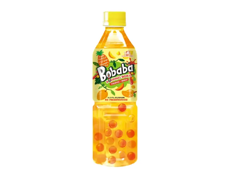 Bobaba Pineapple + Mango Bubble Tea